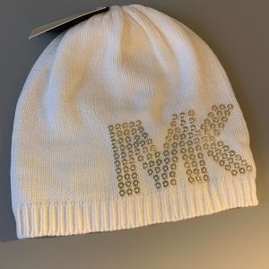 Michael Kors Beanie with Gold Embellished Logo